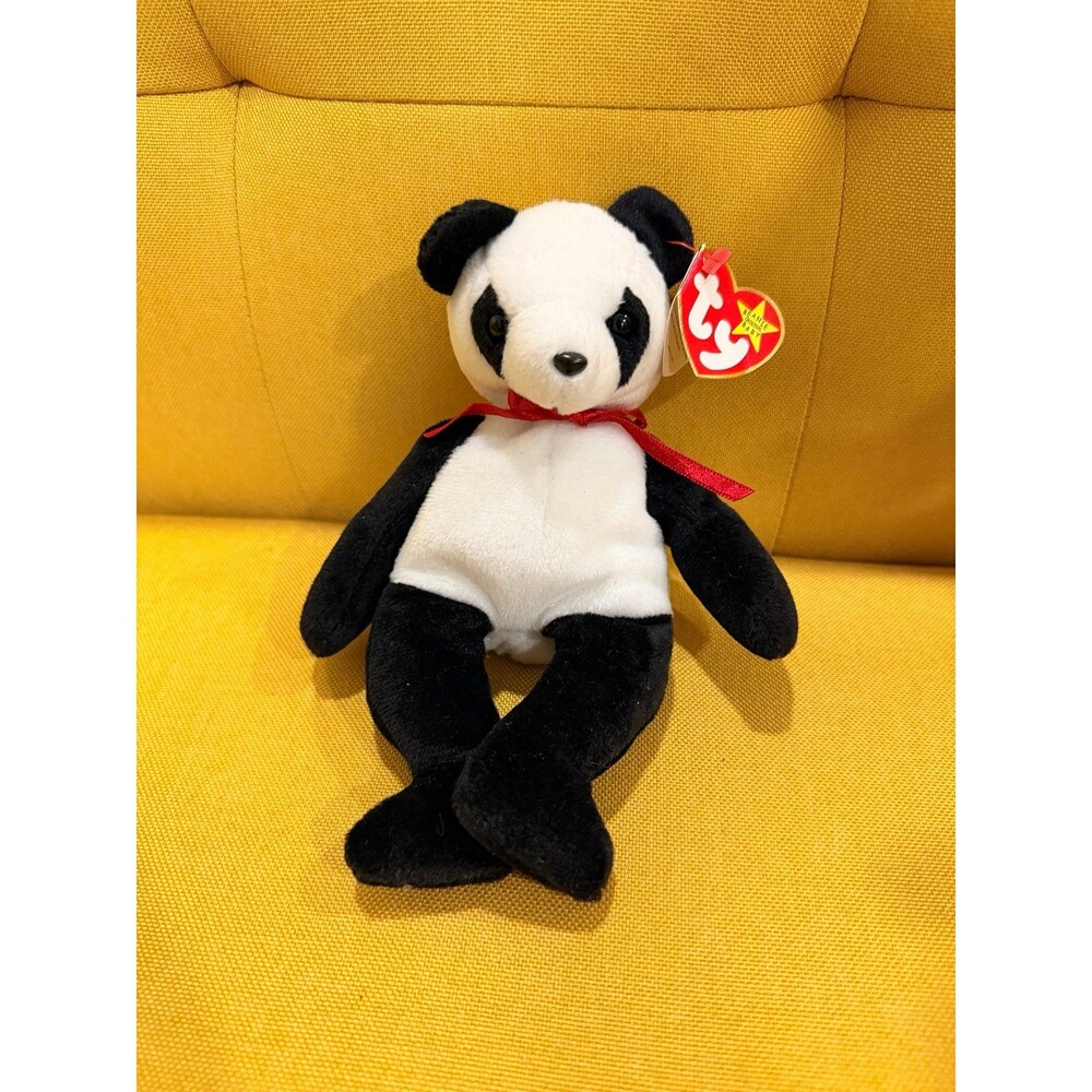Rare NWT 1998 TY Beanie Babies Fortune Panda with Tag